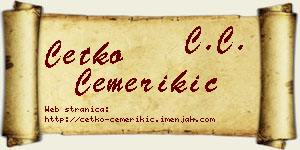 Ćetko Čemerikić vizit kartica